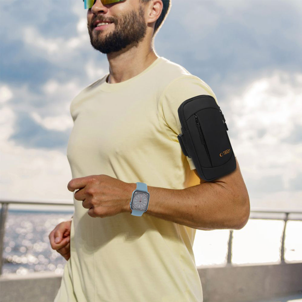 Armbinde Tech-Protect M6 Universal Sport, Schwarz-Orange