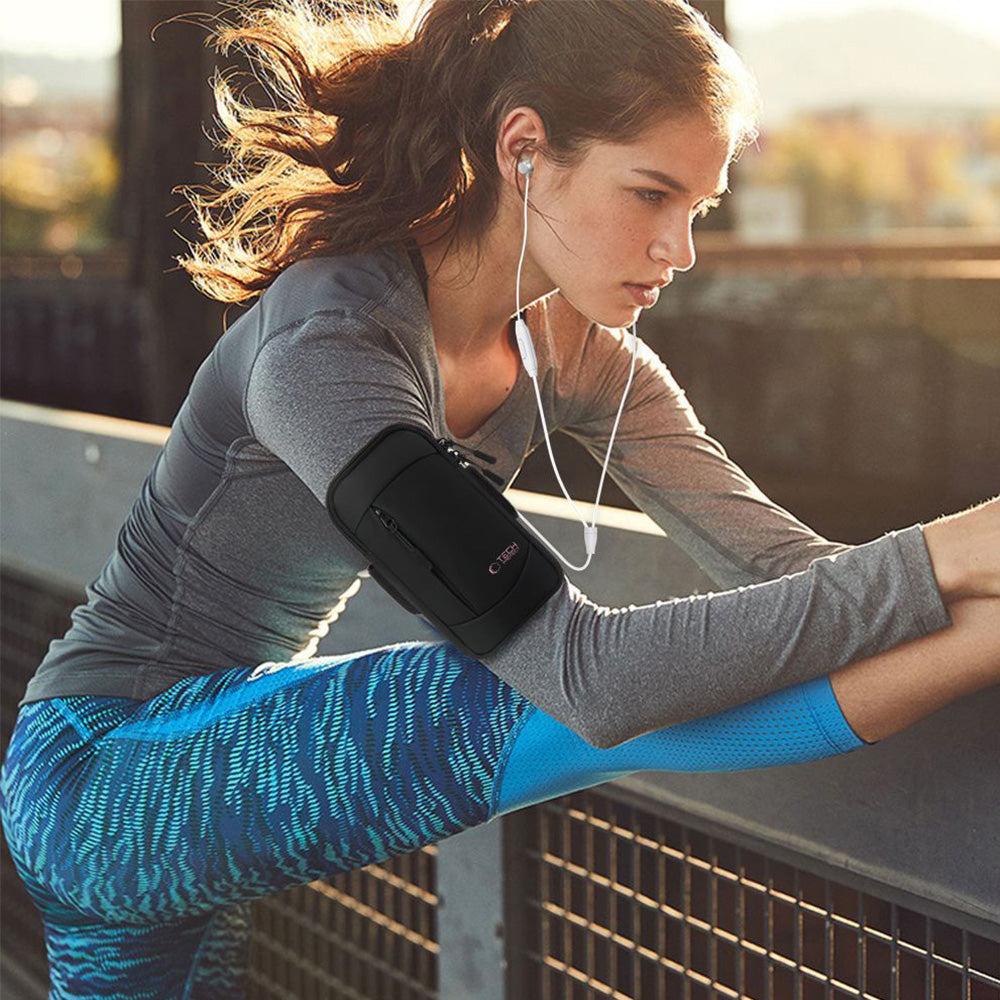 Armbinde Tech-Protect M6 Universal Sport, Schwarz-Rosa