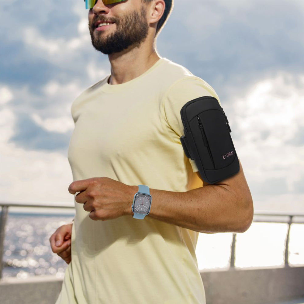 Armbinde Tech-Protect M6 Universal Sport, Schwarz-Rosa