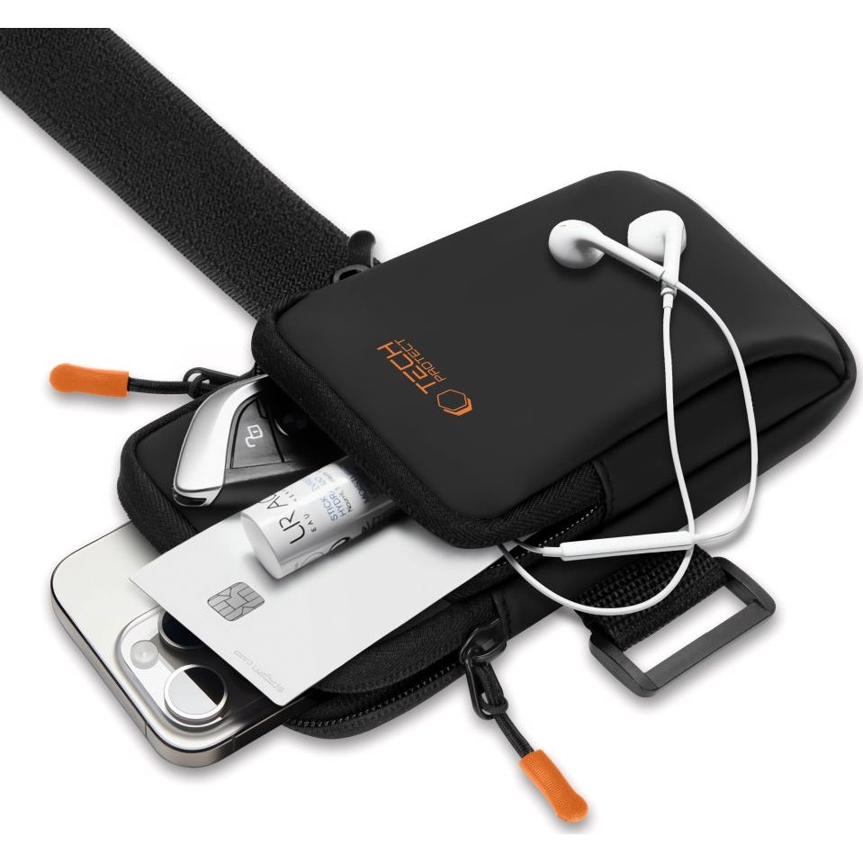 Armbinde Tech Protect M7 Universal Sport, Schwarz-Orange