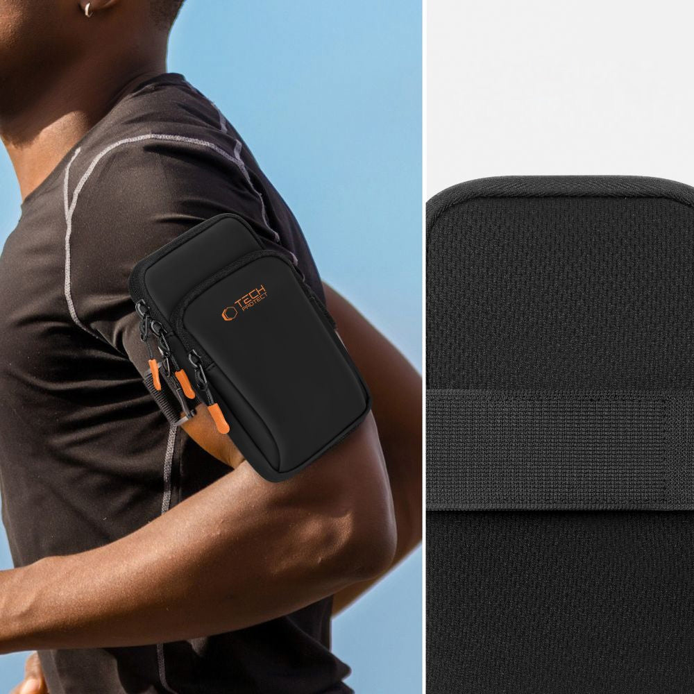 Armbinde Tech Protect M7 Universal Sport, Schwarz-Orange