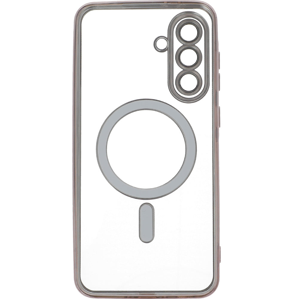 Handyhülle mit Kameraabdeckung für Galaxy A56 5G, Tech-Protect MagFlex für MagSafe, Transparent und Rosa