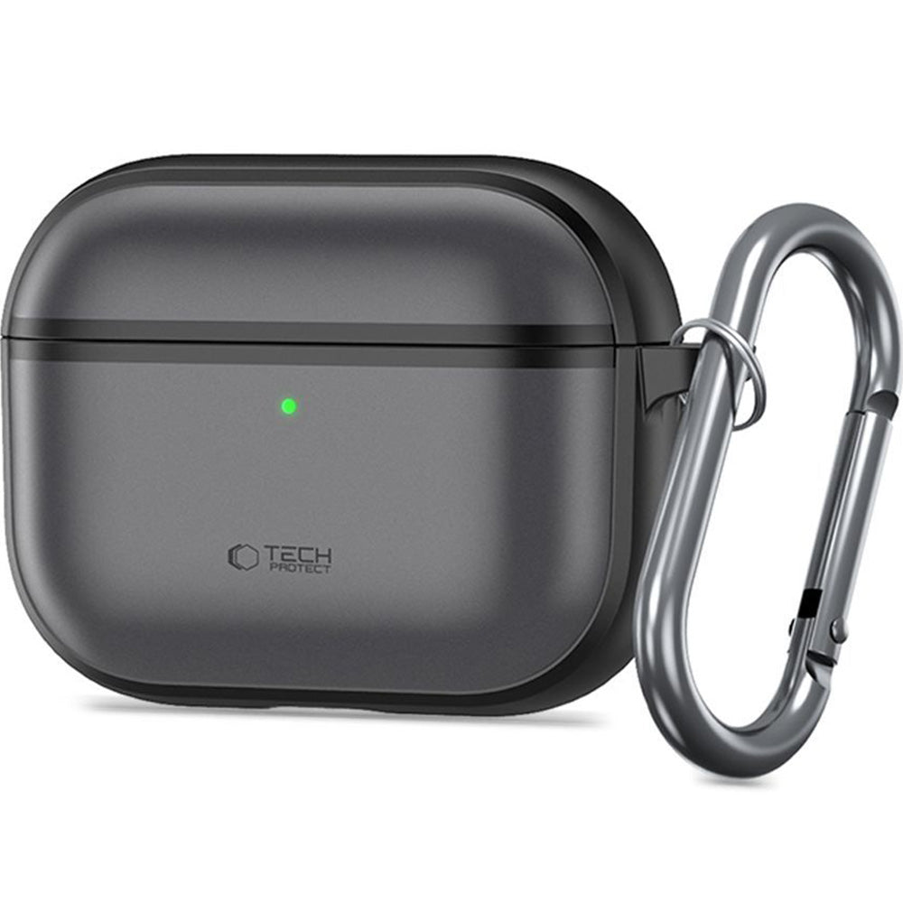 Schutzhülle für Apple AirPods Pro 3, Tech-Protect Magmat, Durchscheinend-Schwarz