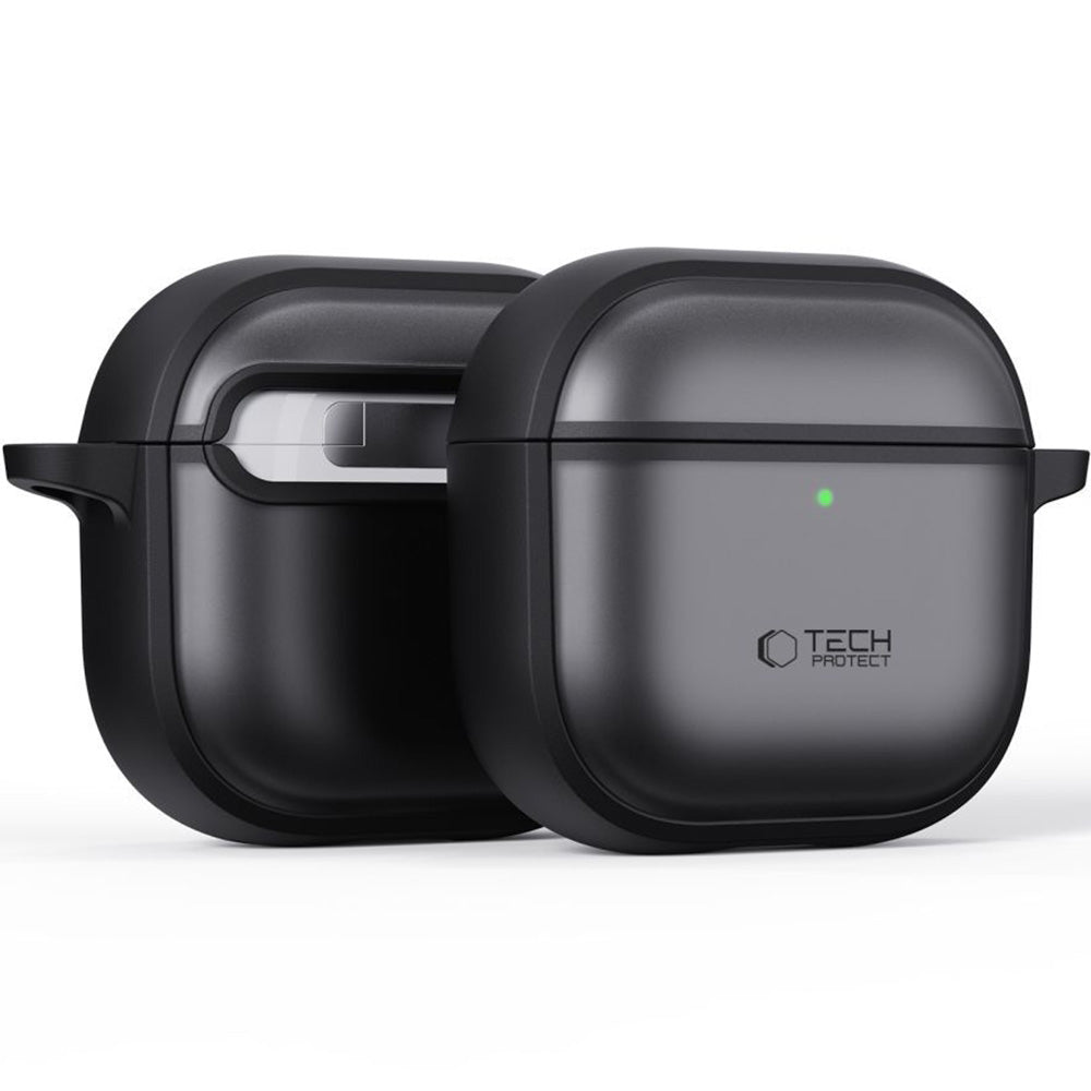 Schutzhülle für Apple AirPods Pro 3, Tech-Protect Magmat, Durchscheinend-Schwarz