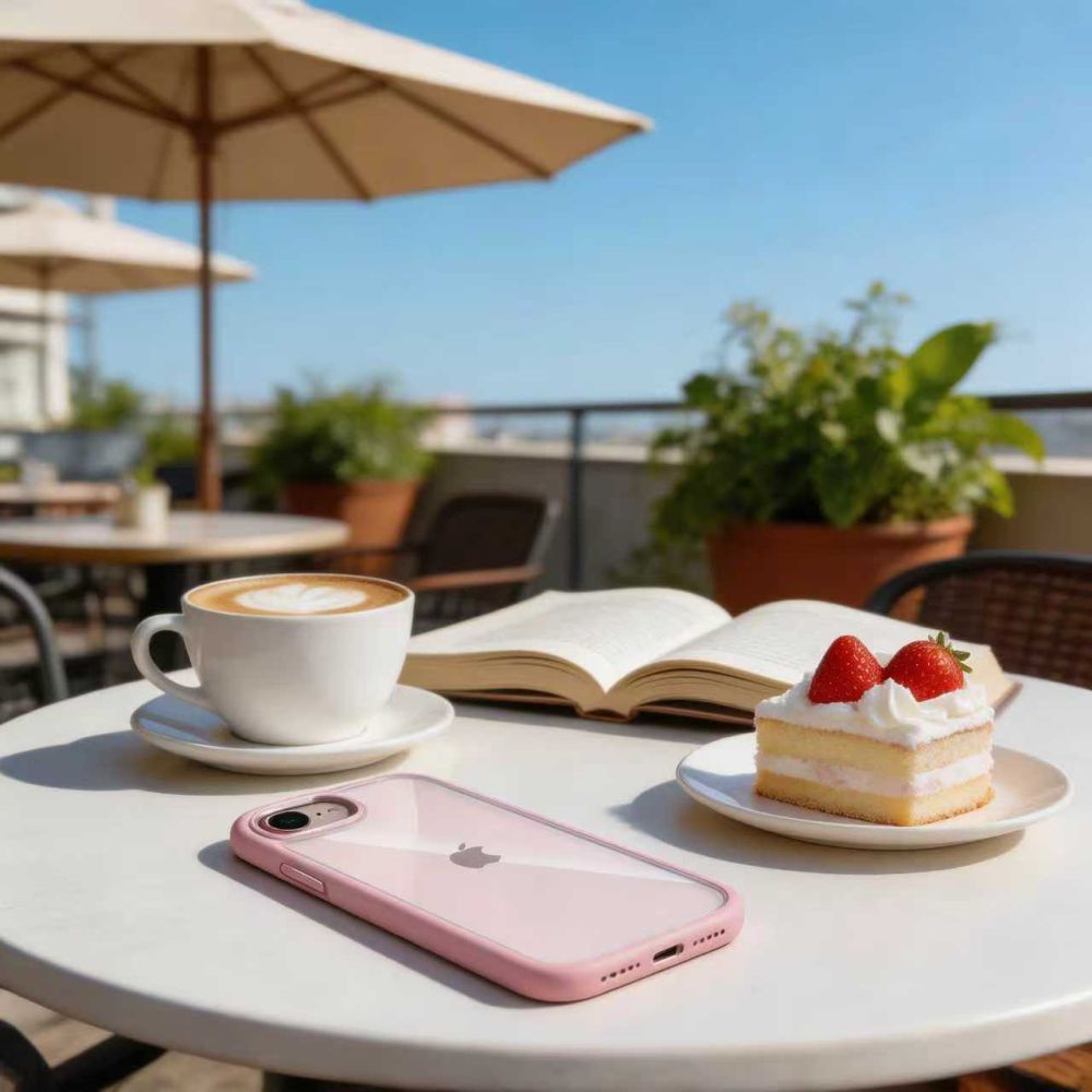 Handyhülle mit Kameraabdeckung für iPhone 17e / 16e, Tech-Protect MagMat, Transparent und Rosa