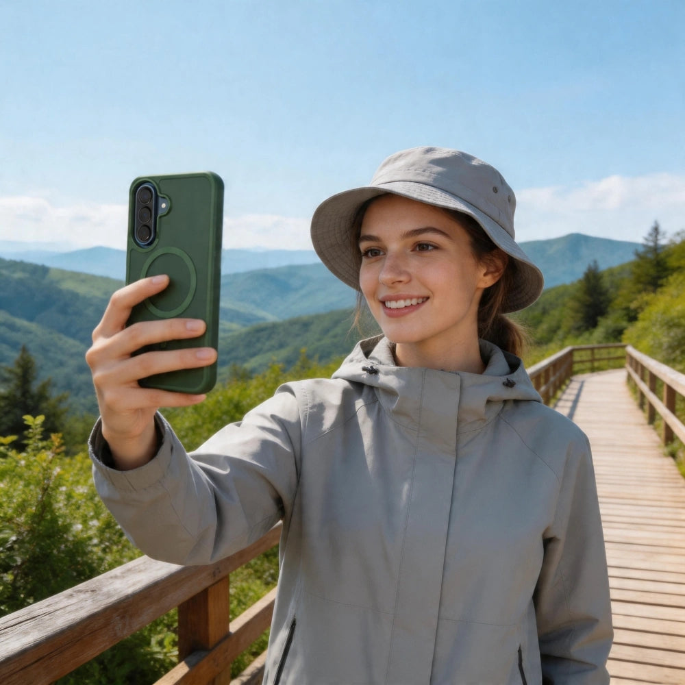 Handyhülle für Galaxy A36 / A37 / A56, Tech-Protect MagMat MagSafe, Rauchfarben-Grün