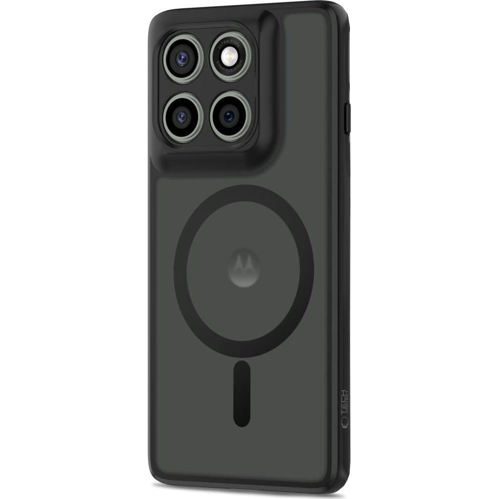 Handyhülle für Motorola Edge 60 Pro, Tech-Protect MagMat MagSafe, Rauchfarben und Schwarz