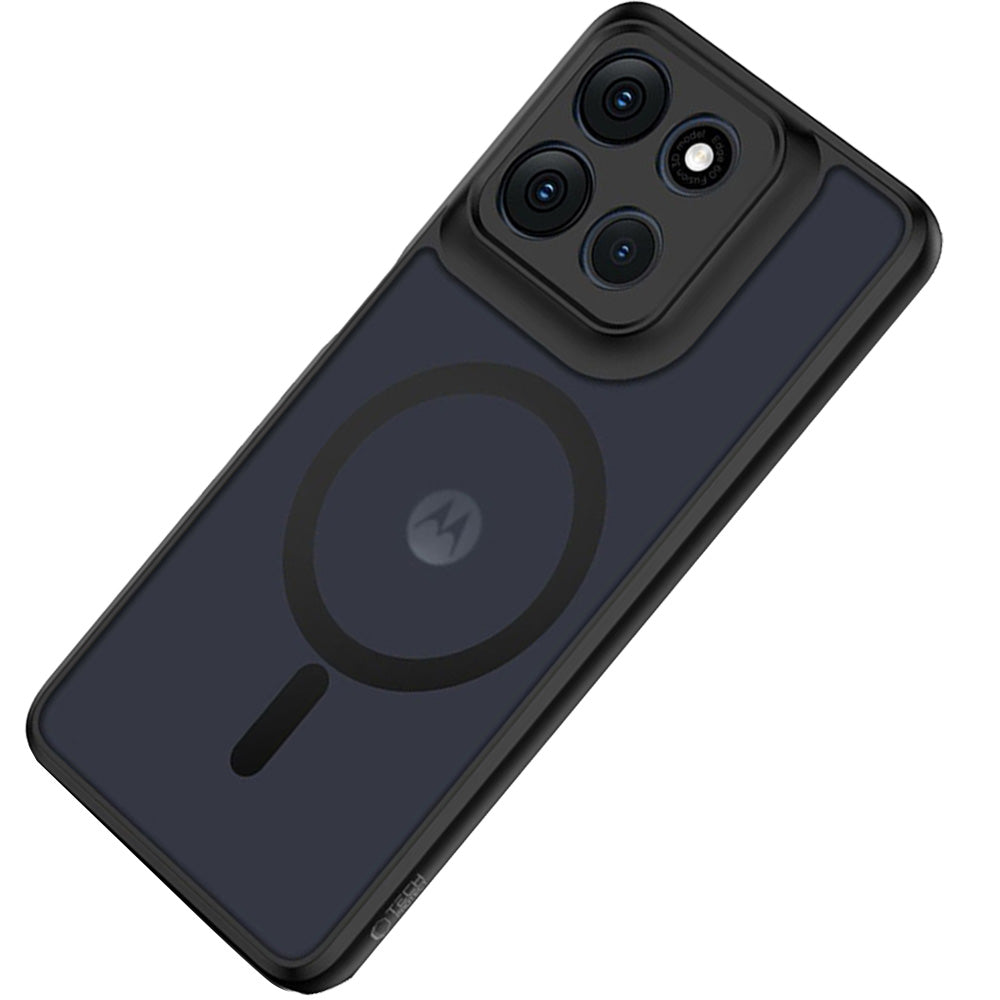 Handyhülle für Motorola Moto G56 5G, Tech-Protect MagMat MagSafe, Rauchfarben-Schwarz