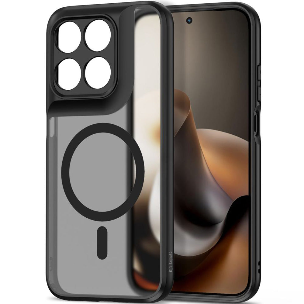 Handyhülle für Motorola Moto G77 5G / Moto G67 5G, Tech-Protect MagMat MagSafe, Rauchfarben-Schwarz