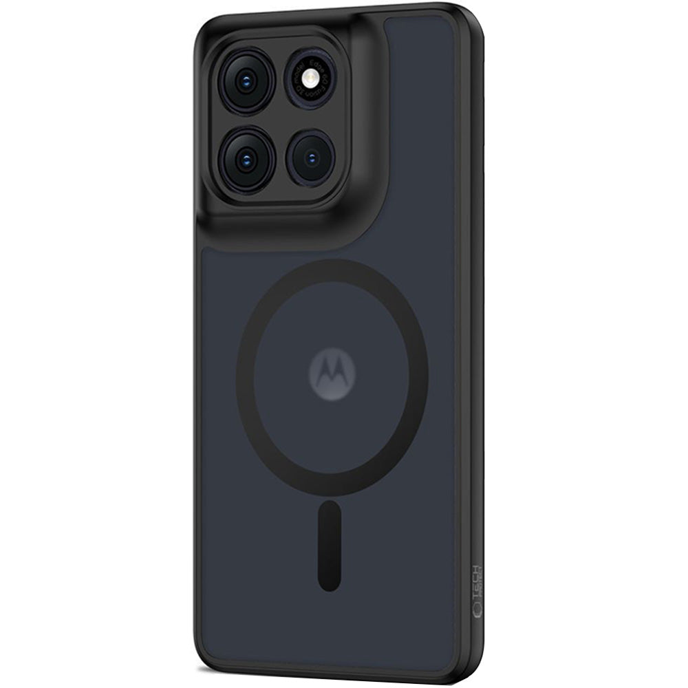 Handyhülle für Motorola Moto G86 5G, Tech-Protect MagMat MagSafe, Rauchfarben-Schwarz