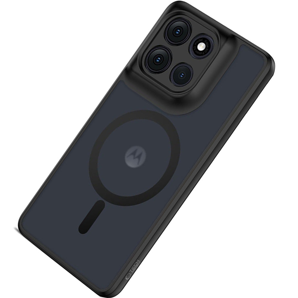 Handyhülle für Motorola Moto G86 5G, Tech-Protect MagMat MagSafe, Rauchfarben-Schwarz