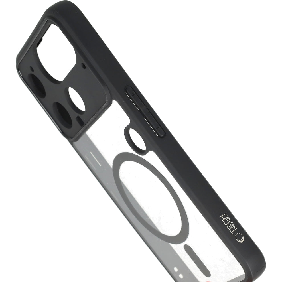 Handyhülle für Nothing Phone 3, Tech-Protect MagMat MagSafe, Transparent-Schwarz