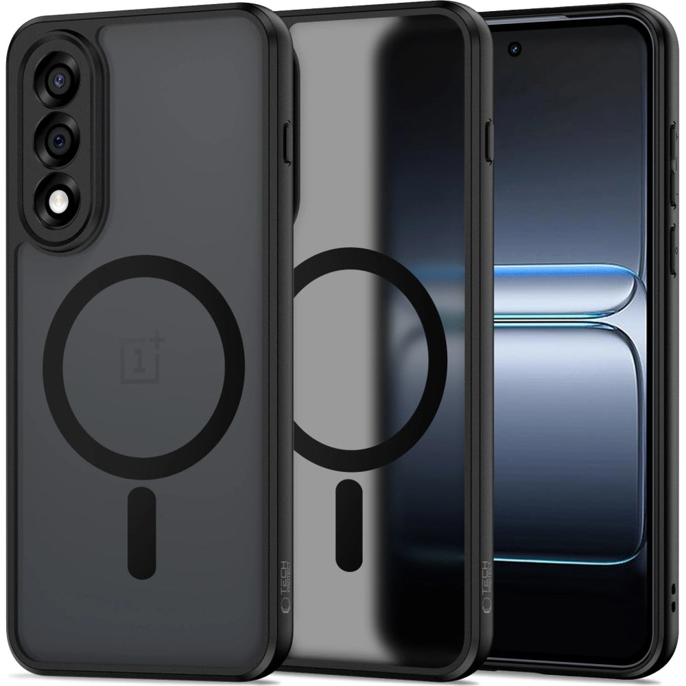 Handyhülle für OnePlus Nord 5, Tech-Protect MagMat MagSafe, Rauchfarben und Schwarz