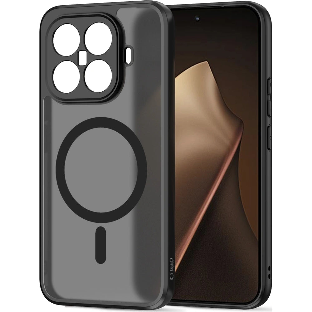 Handyhülle für Xiaomi 15T Pro, Tech-Protect MagMat MagSafe, Rauchfarben-Schwarz