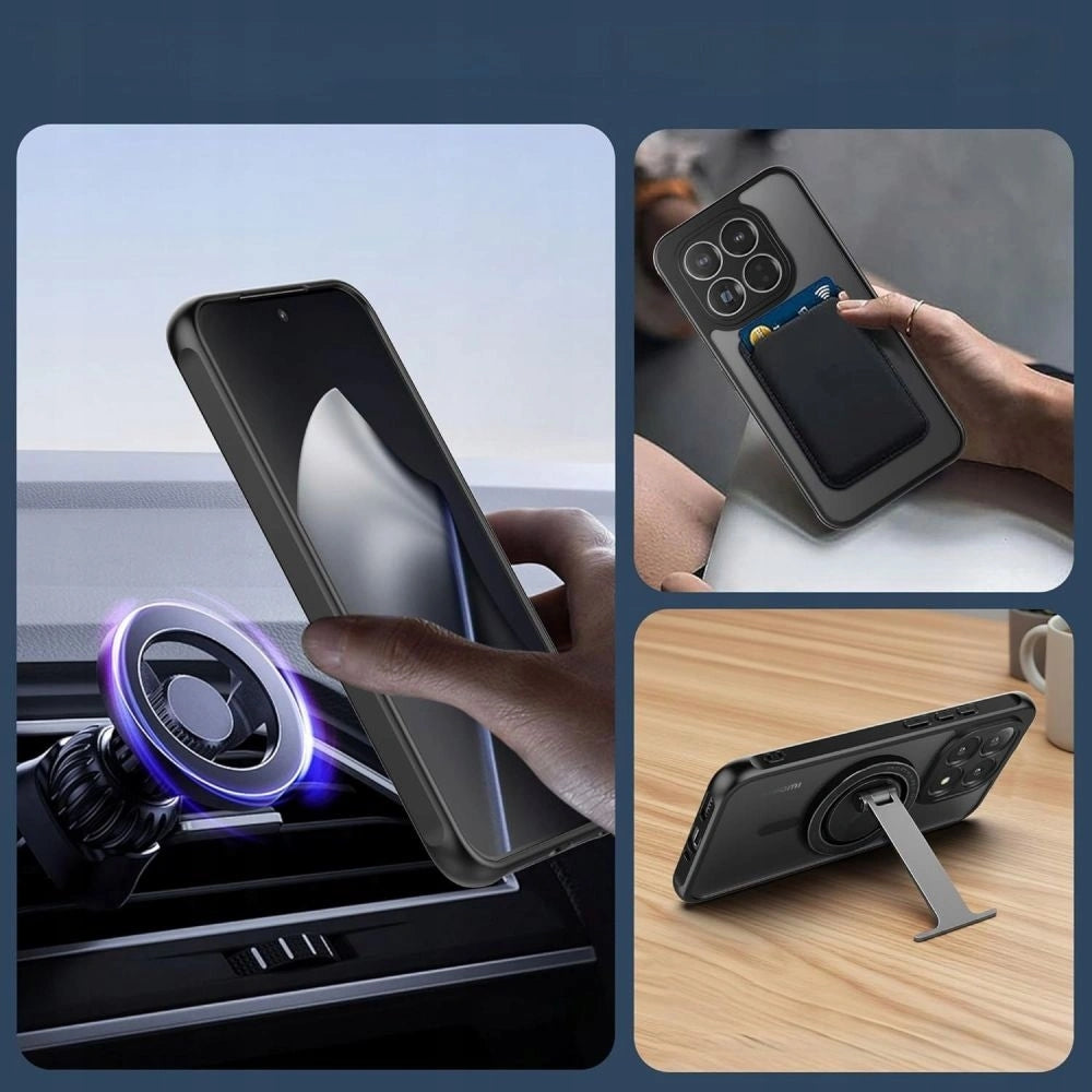 Handyhülle für Xiaomi 15T Pro, Tech-Protect MagMat MagSafe, Rauchfarben-Schwarz