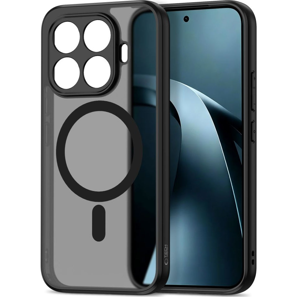 Handyhülle für Xiaomi 17T, Tech-Protect MagMat MagSafe, Rauchfarben-Schwarz