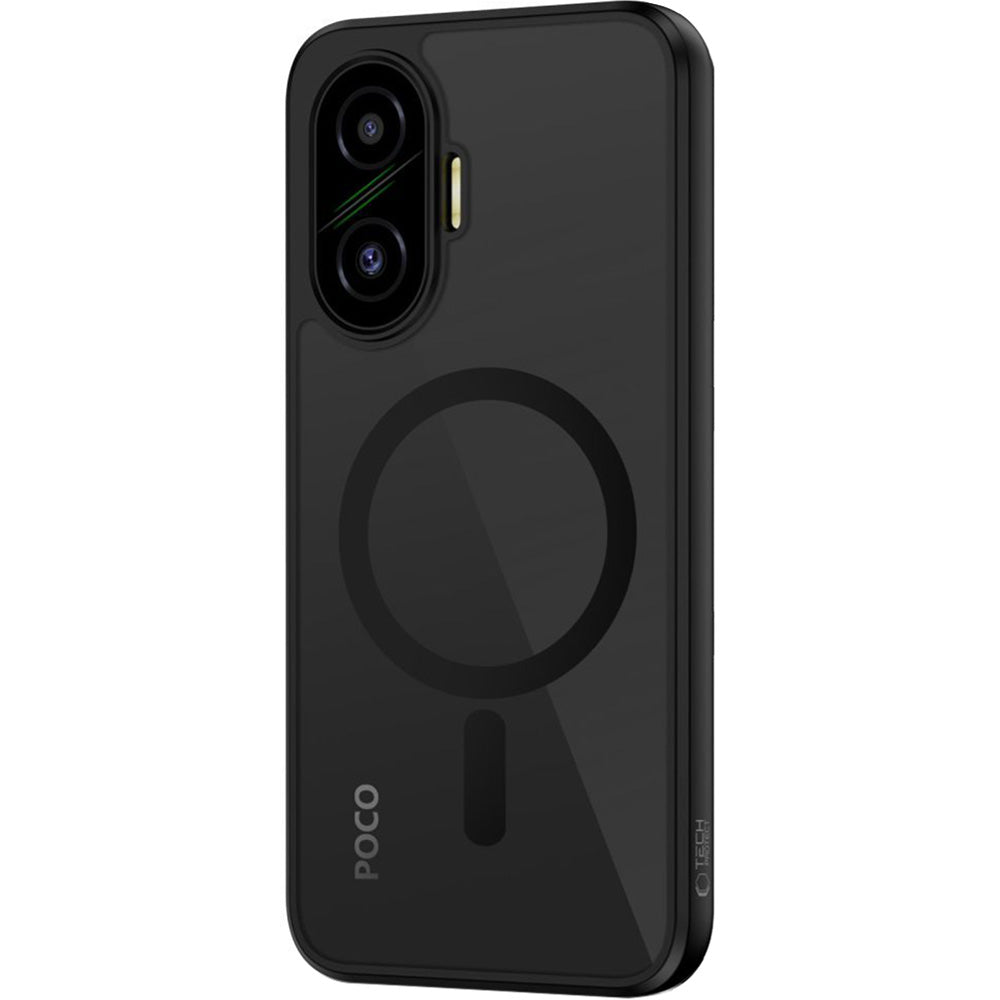Handyhülle für Xiaomi POCO F7, Tech-Protect MagMat MagSafe, Transparent-Schwarz