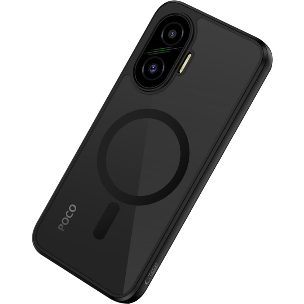 Handyhülle für Xiaomi POCO F7, Tech-Protect MagMat MagSafe, Transparent-Schwarz