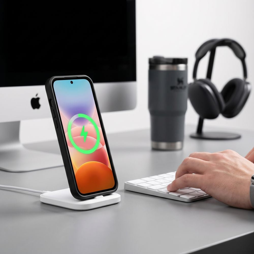 Handyhülle für Xiaomi Redmi 17 4G/5G, Tech-Protect Magmat MagSafe, Rauchfarben-Schwarz (6/9)