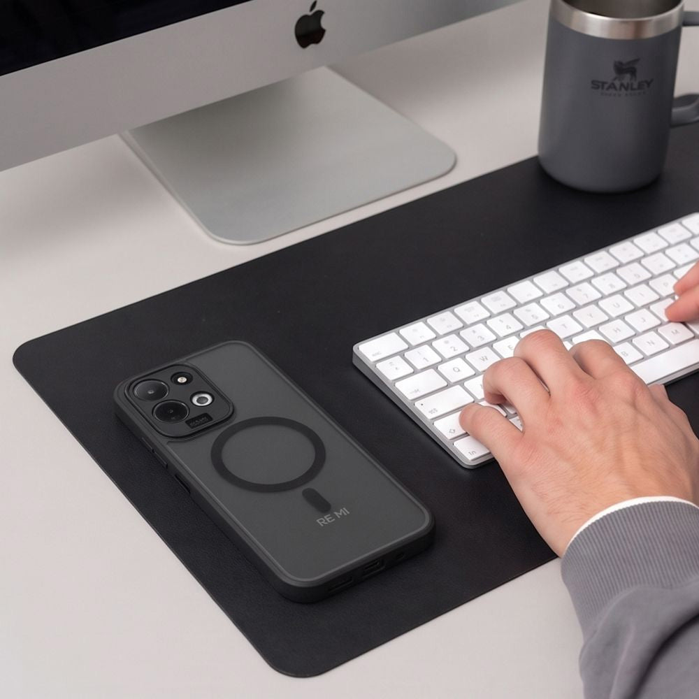 Handyhülle für Xiaomi Redmi 17 4G/5G, Tech-Protect Magmat MagSafe, Rauchfarben-Schwarz (7/9)