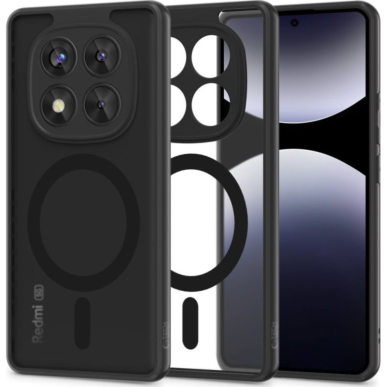 Handyhülle für Redmi Note 14 Pro 5G / POCO X7, Tech-Protect MagMat MagSafe, Schwarz