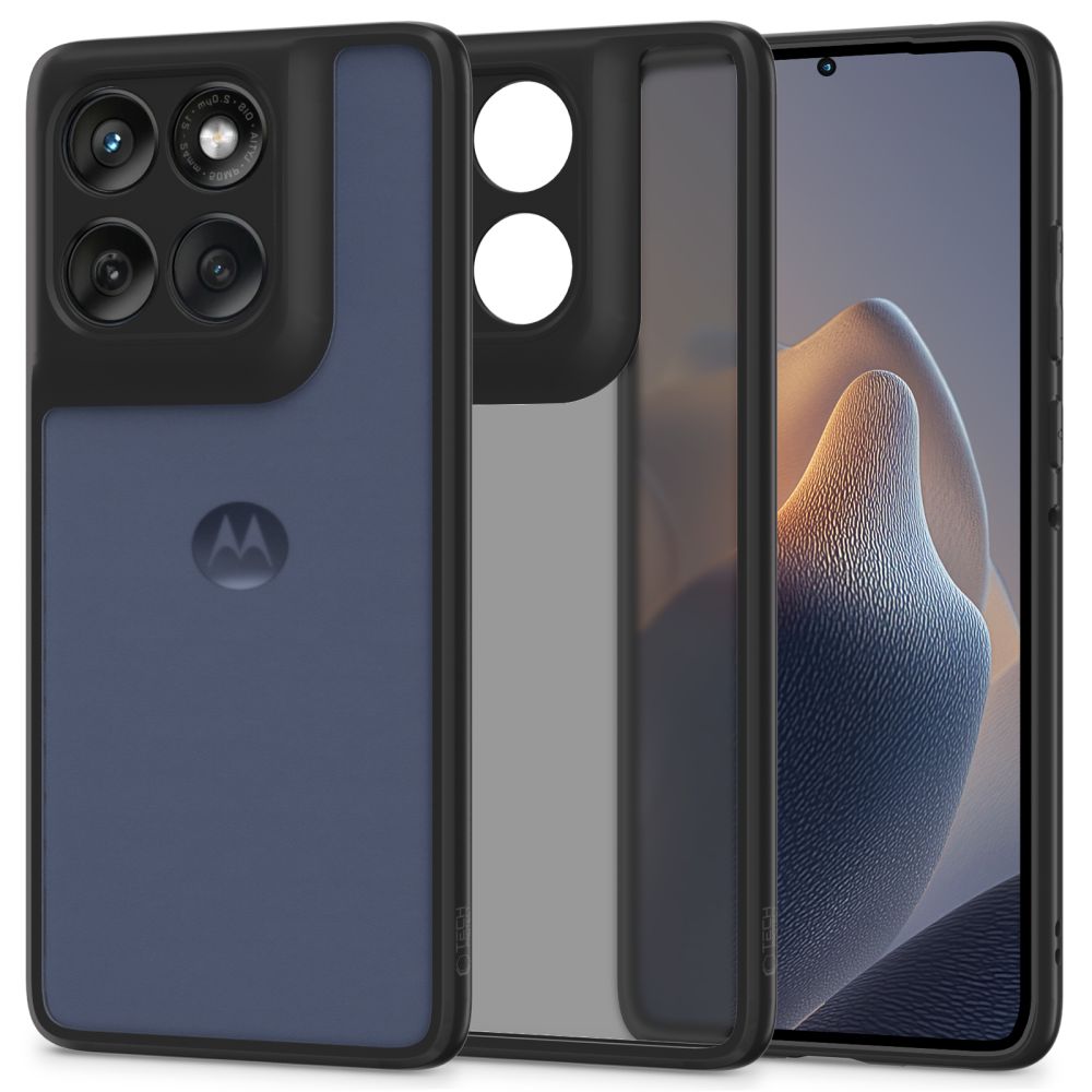 Handyhülle für Motorola Edge 60 / 60 Fusion, Tech-Protect MagMat, Transparent und Schwarz