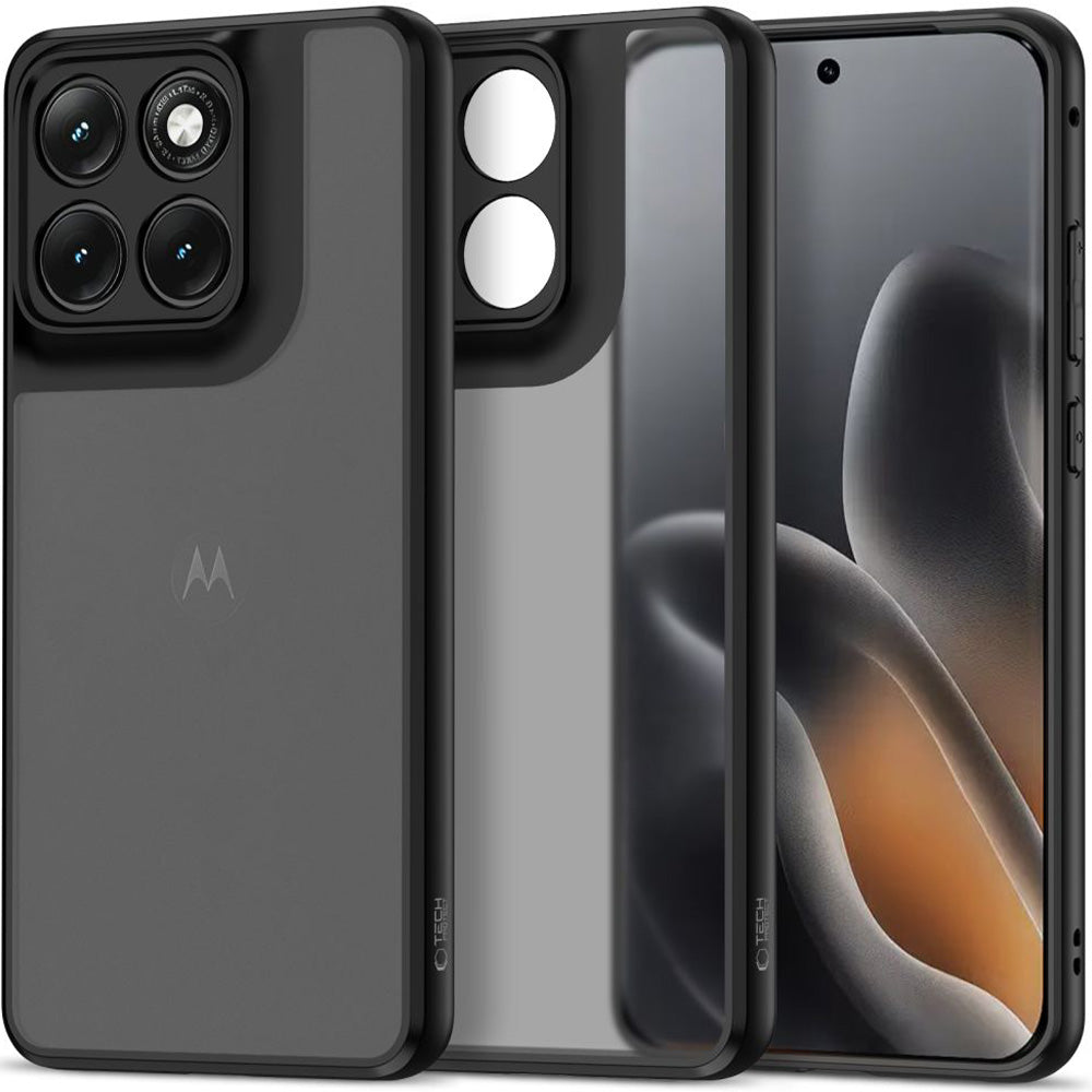 Handyhülle für Motorola Edge 70 Fusion / 70 Fusion Plus, Tech-Protect MagMat, Rauchfarben-Schwarz
