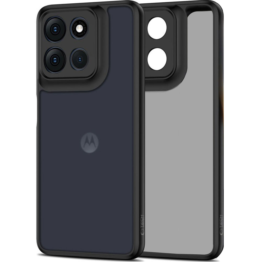 Handyhülle für Motorola Moto G56 5G, Tech-Protect MagMat, Rauchfarben-Schwarz
