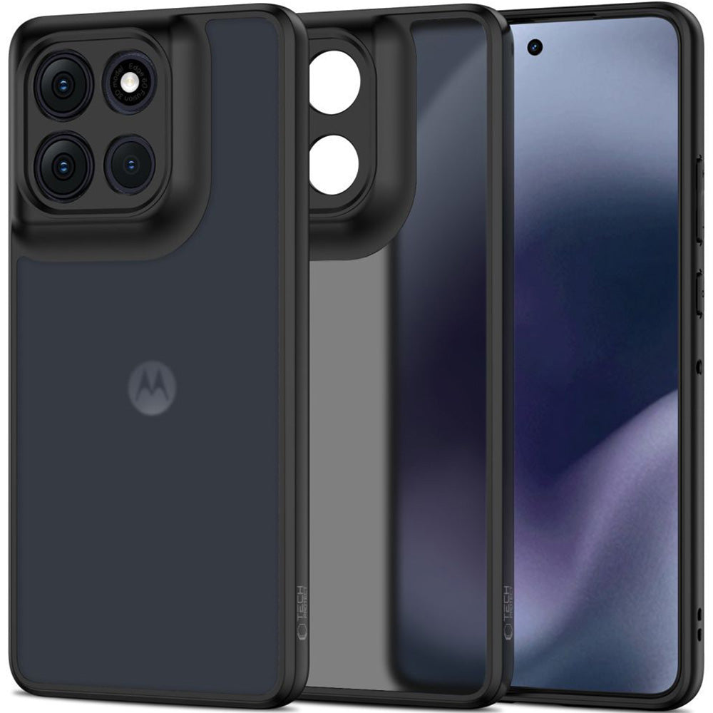 Handyhülle für Motorola Moto G86 5G, Tech-Protect MagMat, Rauchfarben-Schwarz
