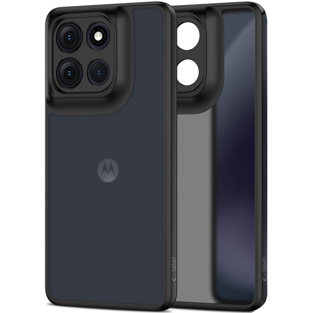 Handyhülle für Motorola Moto G86 5G, Tech-Protect MagMat, Rauchfarben-Schwarz