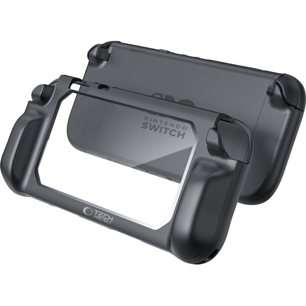 Hülle für Nintendo Switch 2, Tech-Protect MagMat, Transparent und Schwarz