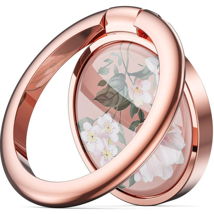 Tech Protect Magnetic Ring Telefonhalter, Rosa mit Blumen