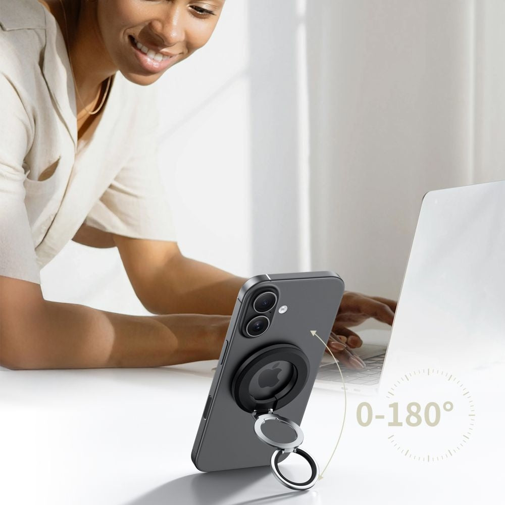Magnetischer Fingerhalter, Tech-Protect MMR500 Magnetic MagSafe Ring, Telefonhaler, Schwarz