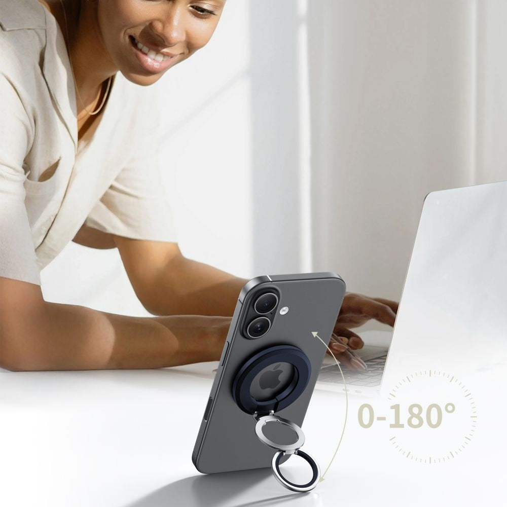 Magnetischer Fingerhalter, Tech-Protect MMR500 Magnetic MagSafe Ring, Telefonhaler, Dunkelblau