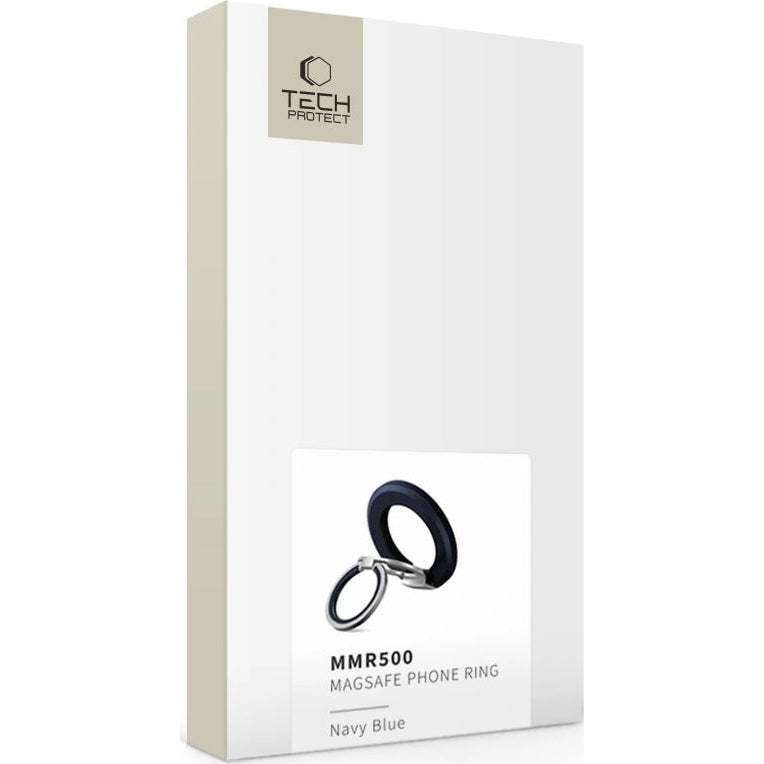 Magnetischer Fingerhalter, Tech-Protect MMR500 Magnetic MagSafe Ring, Telefonhaler, Dunkelblau