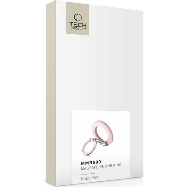 Magnetischer Fingerhalter, Tech-Protect MMR500 Magnetic MagSafe Ring, Telefonhaler, Rosa
