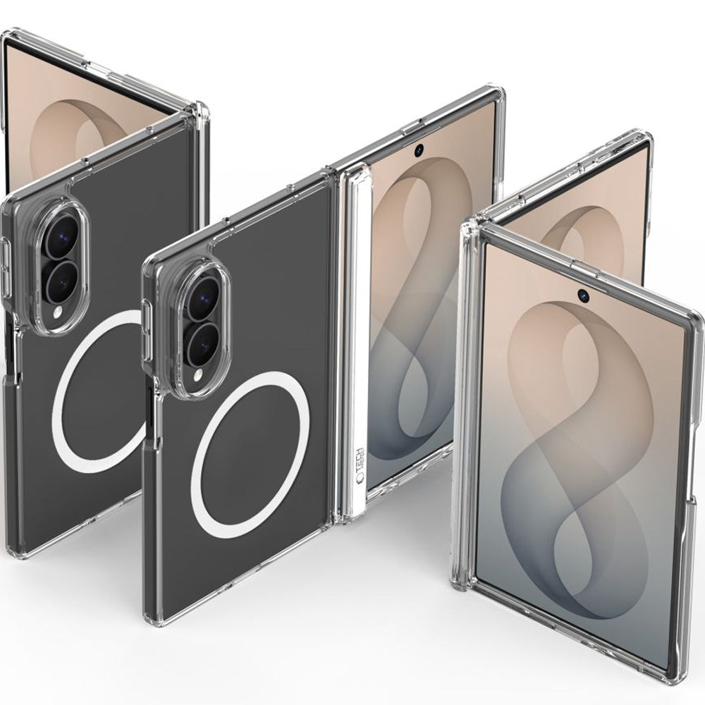 Handyhülle für Galaxy Z Fold8, Tech-Protect MagPeak mit MagSafe, Transparent-Weiß (3/8)