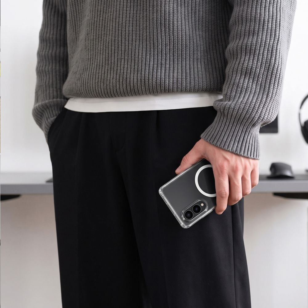 Handyhülle für Galaxy Z Fold8, Tech-Protect MagPeak mit MagSafe, Transparent-Weiß (8/8)