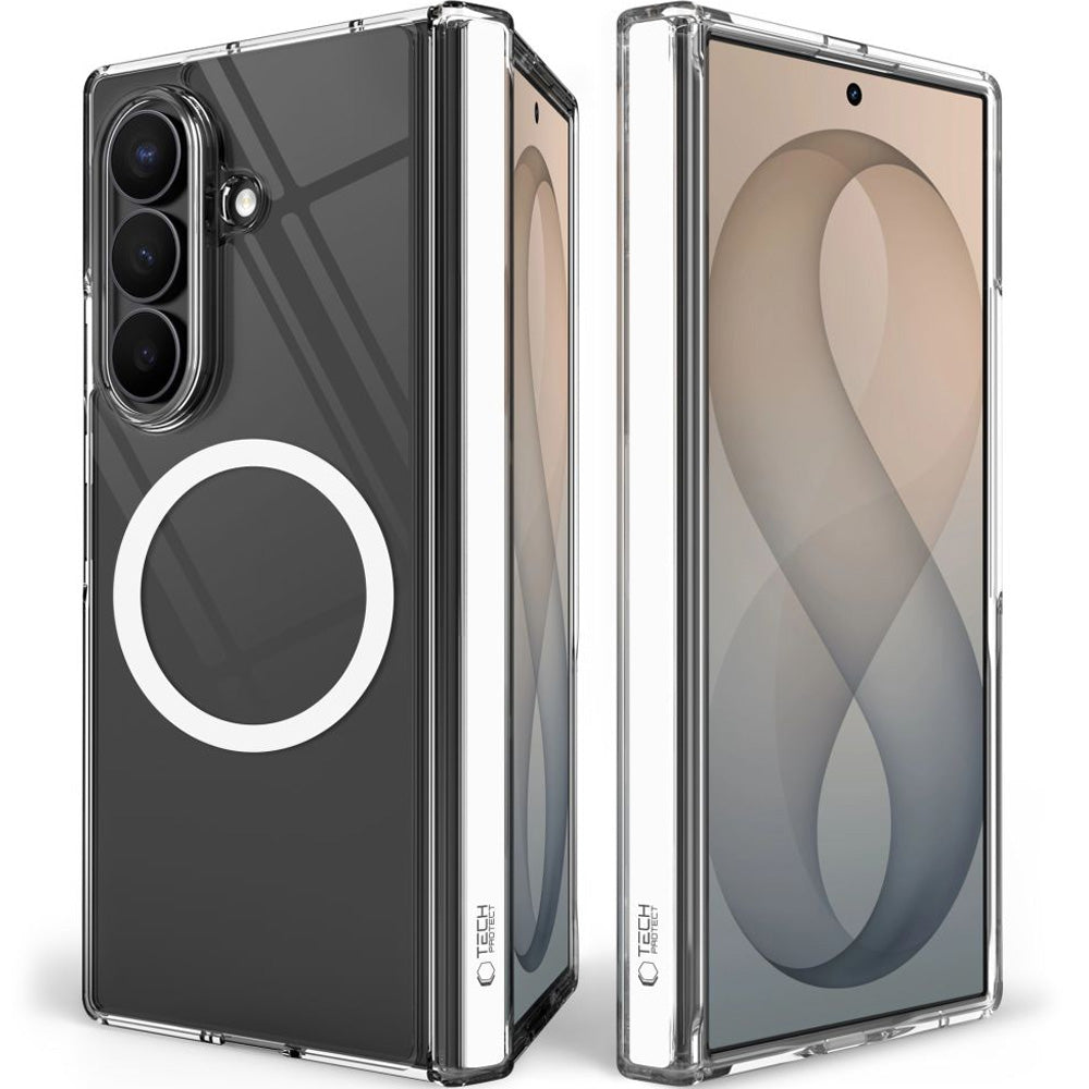 Handyhülle für Galaxy Z Fold8 Ultra / Fold7, Tech-Protect MagPeak mit MagSafe, Transparent-Weiß (2/8)