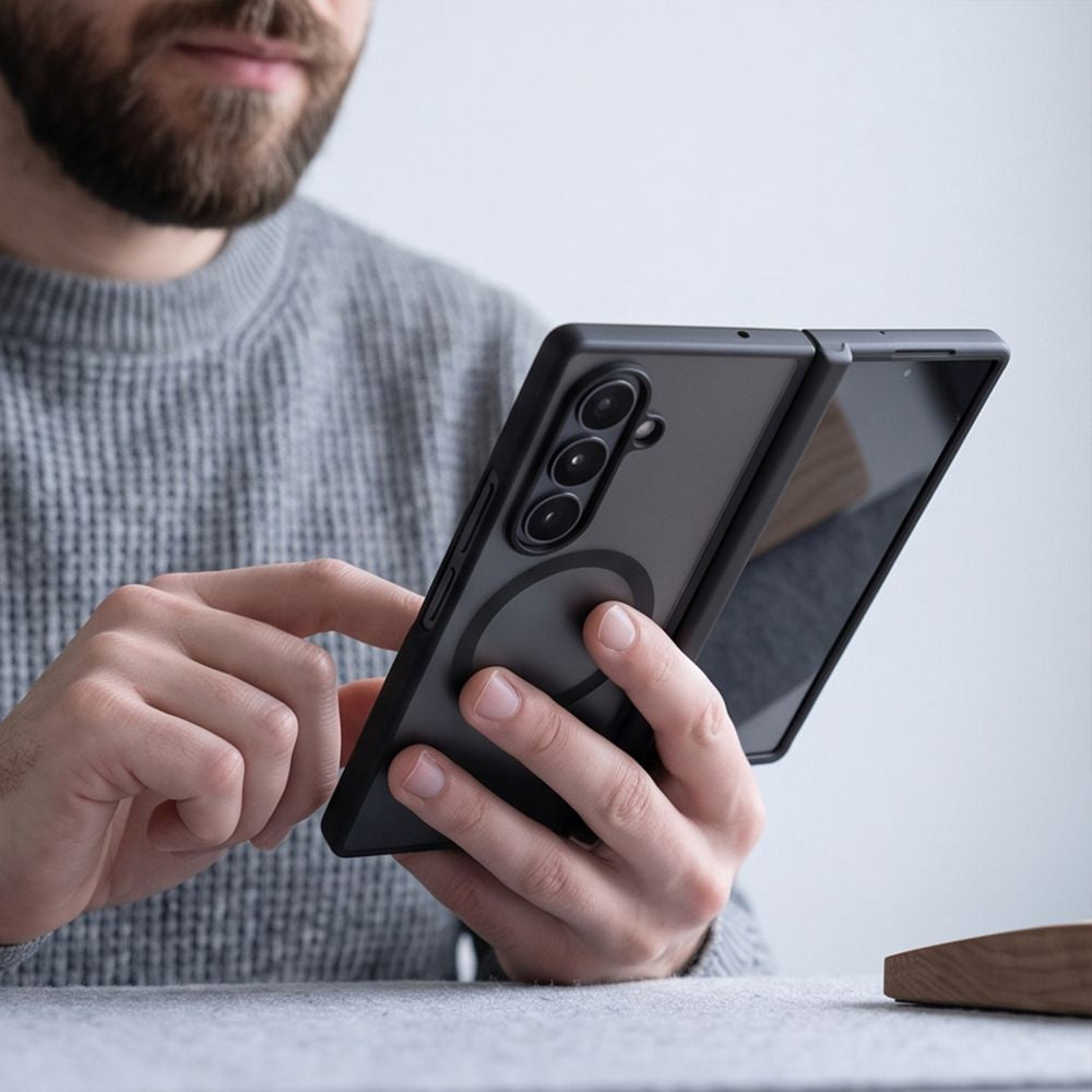 Handyhülle für Galaxy Z Fold8 Ultra, Tech-Protect MagPeak mit MagSafe, Schwarz-Rauchfarben (7/8)