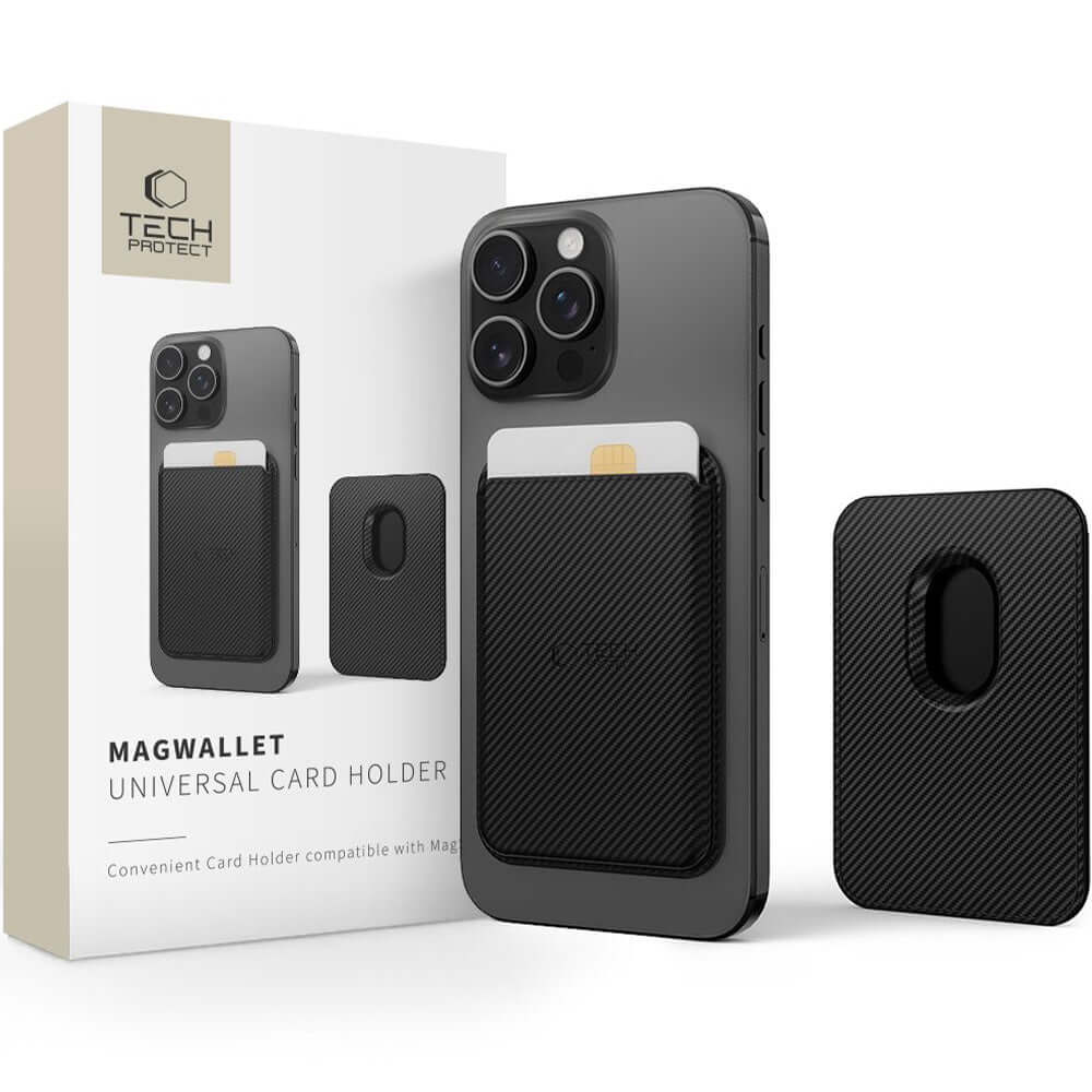 Kartenetui mit MagSafe, Tech-Protect MagWallet, Schwarz