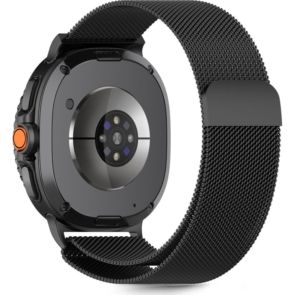 Stahlarmband für Galaxy Watch 8 40 mm / 44 mm / 8 Classic 46 mm, Tech-Protect Milaneseband, Schwarz