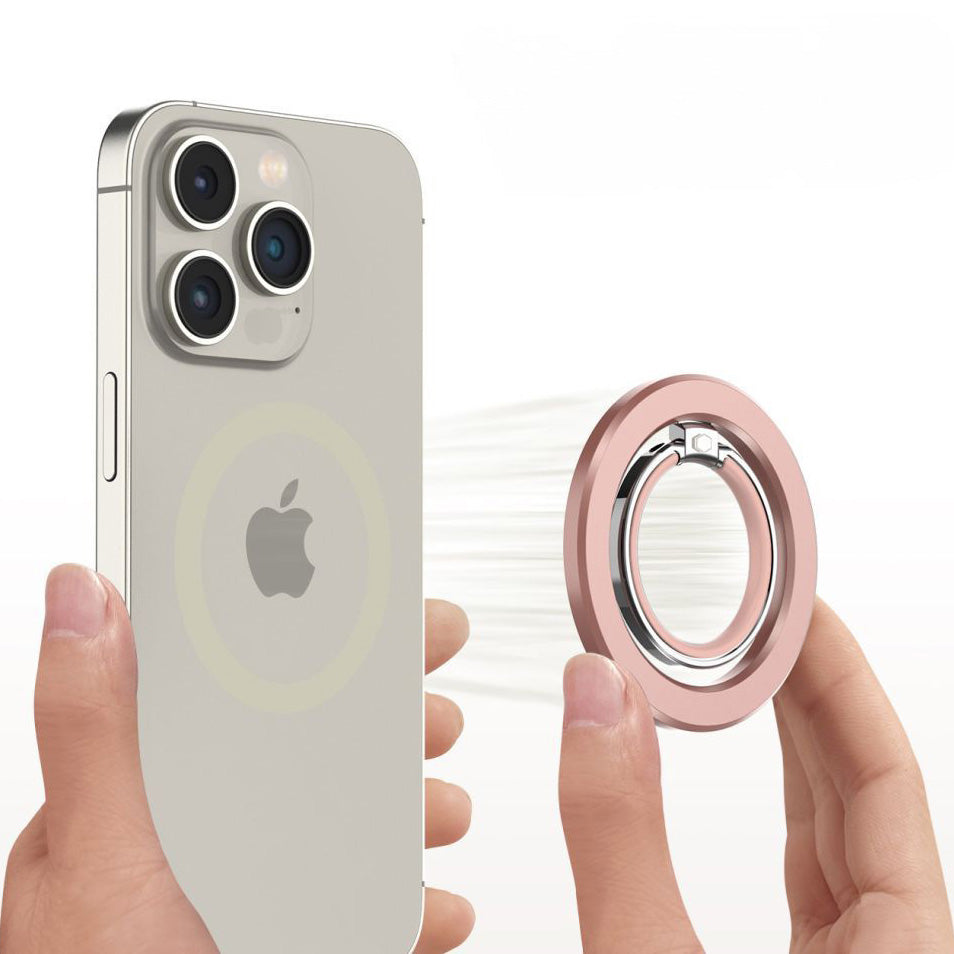 Magnetischer Fingerhalter, Tech-Protect MMR300 Magnetic Phone Ring mit MagSafe, Telefonhaler, Rosa Gold