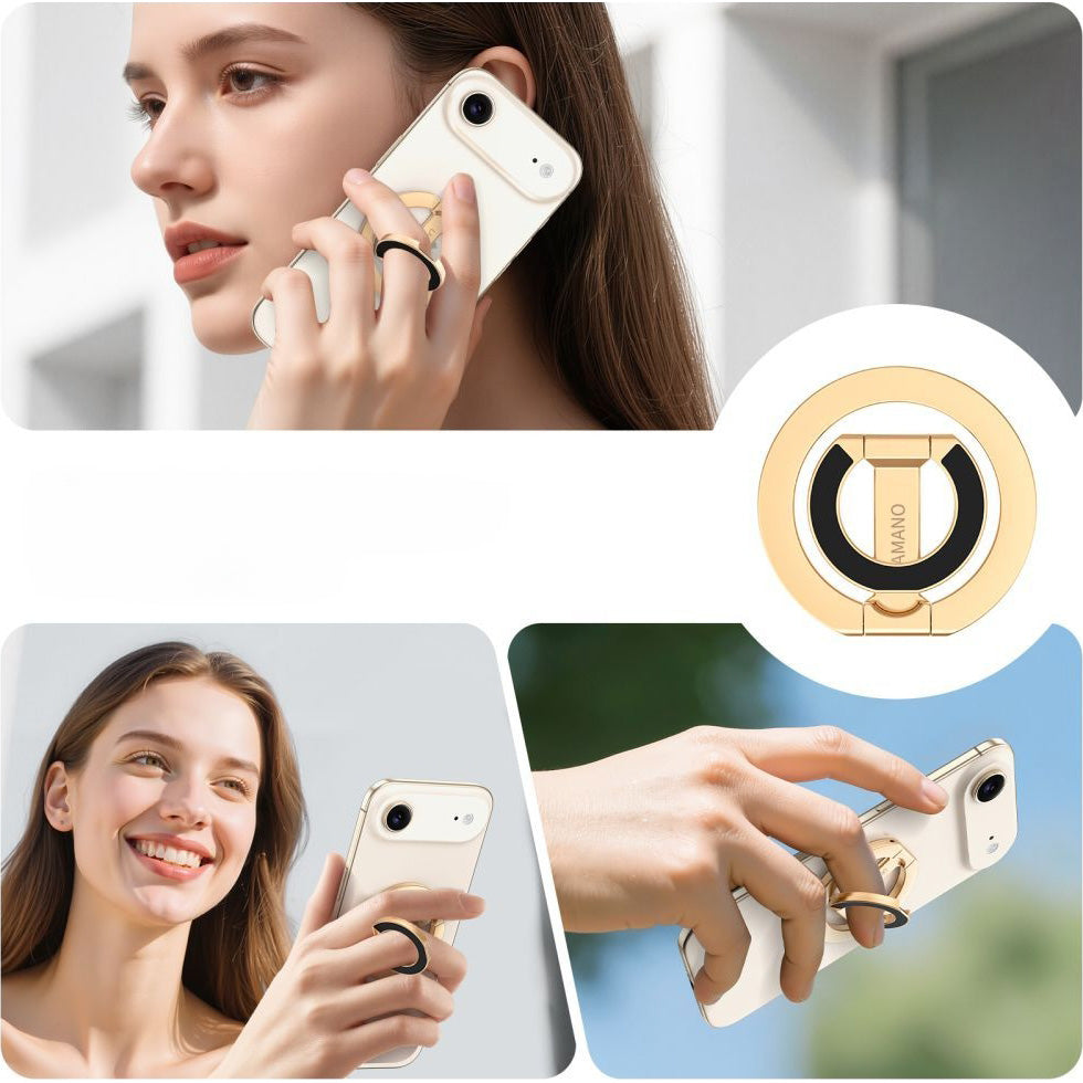 Magnetischer Fingerhalter, Tech-Protect MMR400 Lamano Magnetic MagSafe Ring, Telefonhaler, Golden