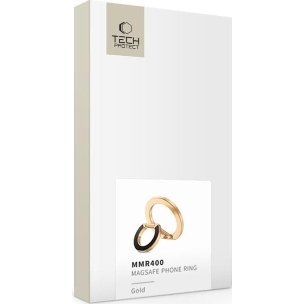 Magnetischer Fingerhalter, Tech-Protect MMR400 Lamano Magnetic MagSafe Ring, Telefonhaler, Golden