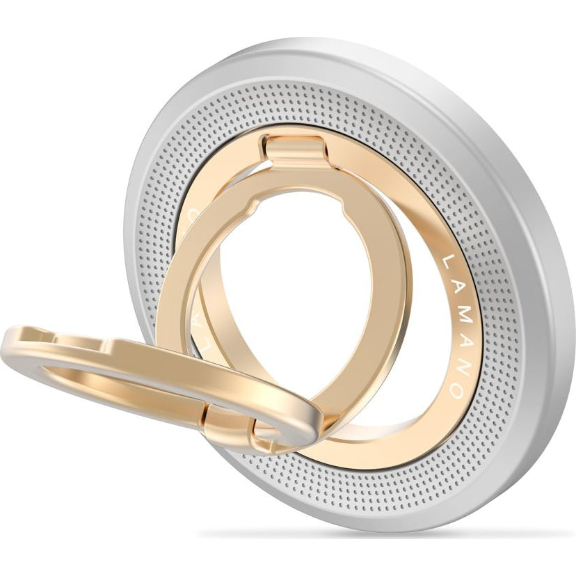 Magnetischer Fingerhalter, Tech-Protect MMR700 Magnetic MagSafe Ring, Telefonhaler, Titanium-Golden