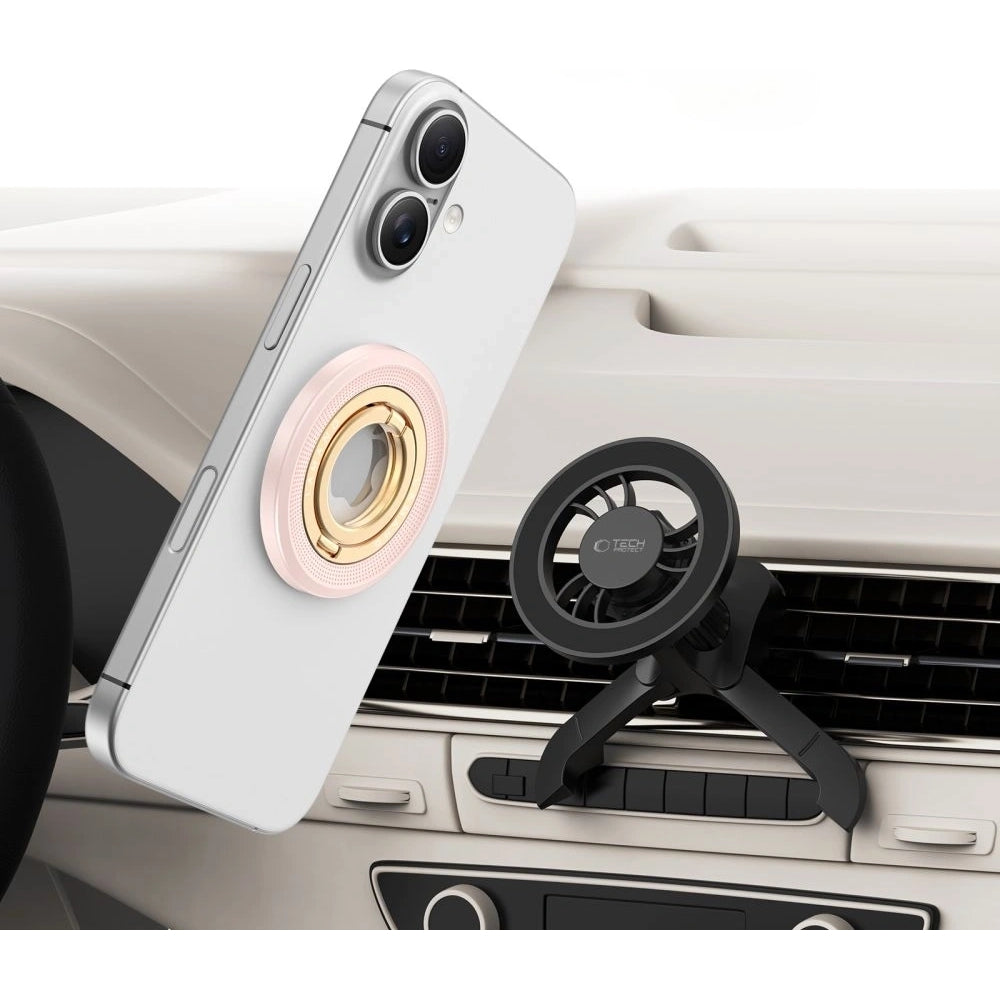 Magnetischer Fingerhalter, Tech-Protect MMR700 Magnetic MagSafe Ring, Telefonhaler, Rosa-Golden