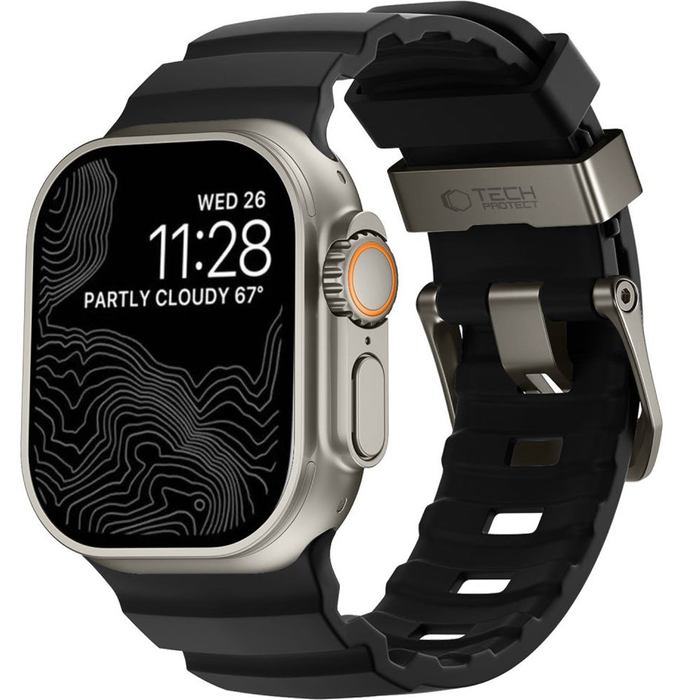 Armband für Apple Watch 44/45/46/49 mm, Tech-Protect Motion, Schwarz (1/8)