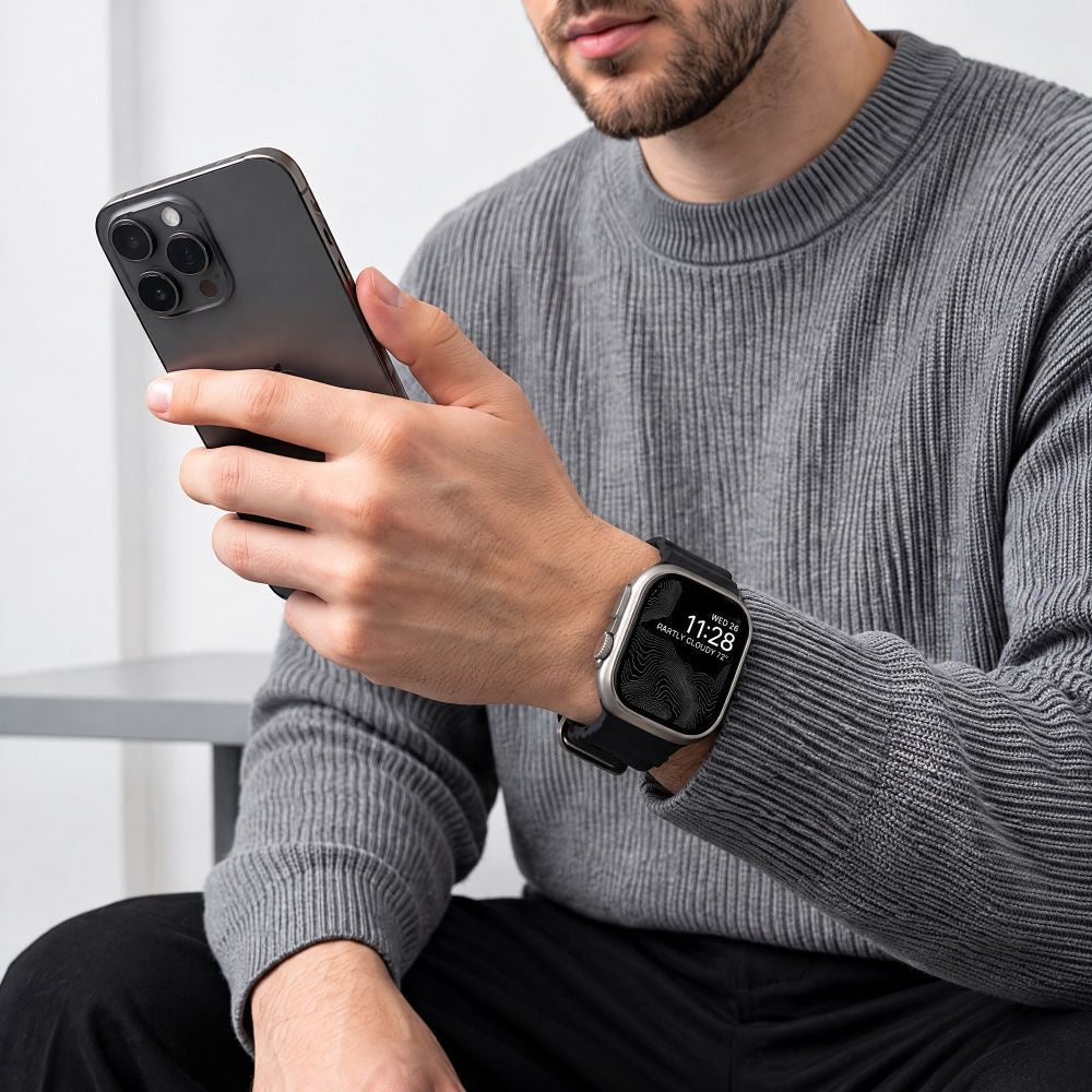 Armband für Apple Watch 44/45/46/49 mm, Tech-Protect Motion, Schwarz (5/8)