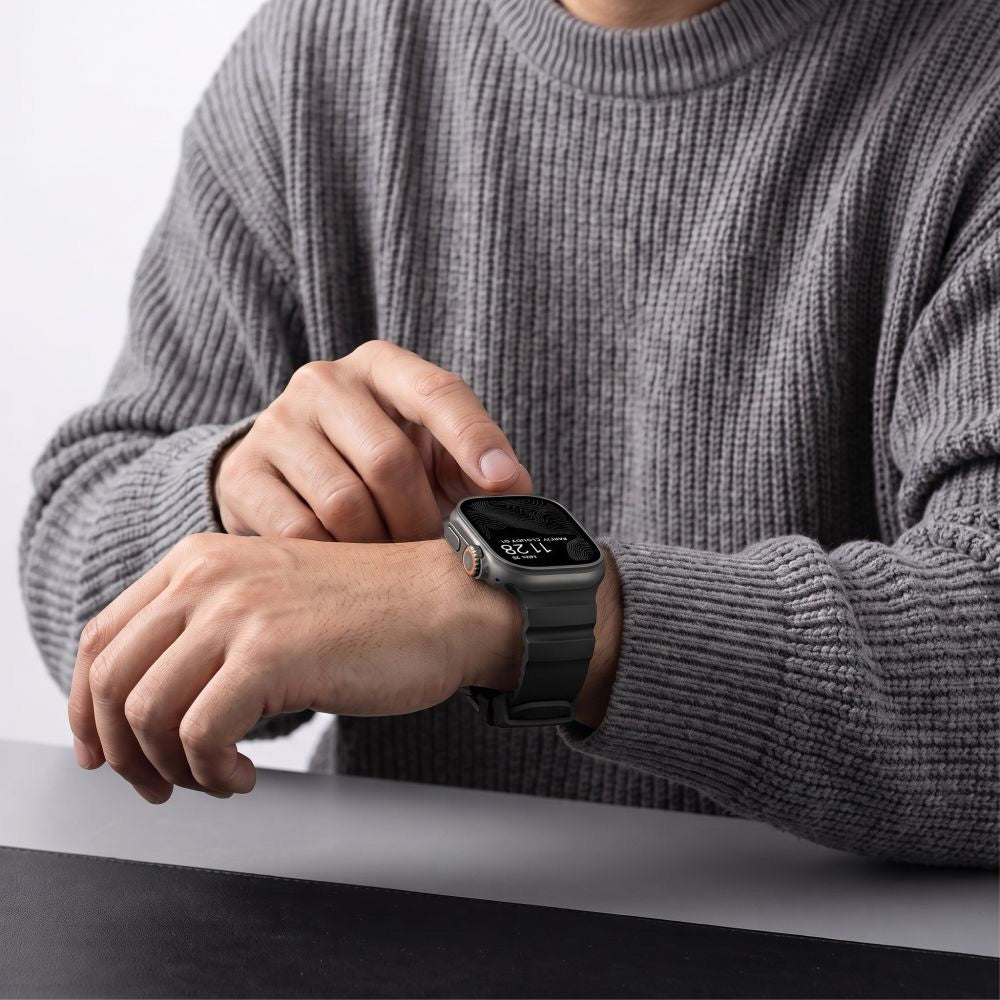 Armband für Apple Watch 44/45/46/49 mm, Tech-Protect Motion, Schwarz (8/8)
